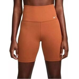Nike Women's Dri-FIT One High-Waisted 7" Bike Shorts | Color:Burnt Orange XS NWT